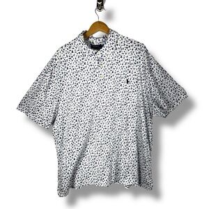 Polo Ralph Lauren Custom Slim Fit Polo Shirt, Blue/White Floral, Size 2XB